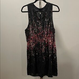 Maurices Black and Pink Floral Dress